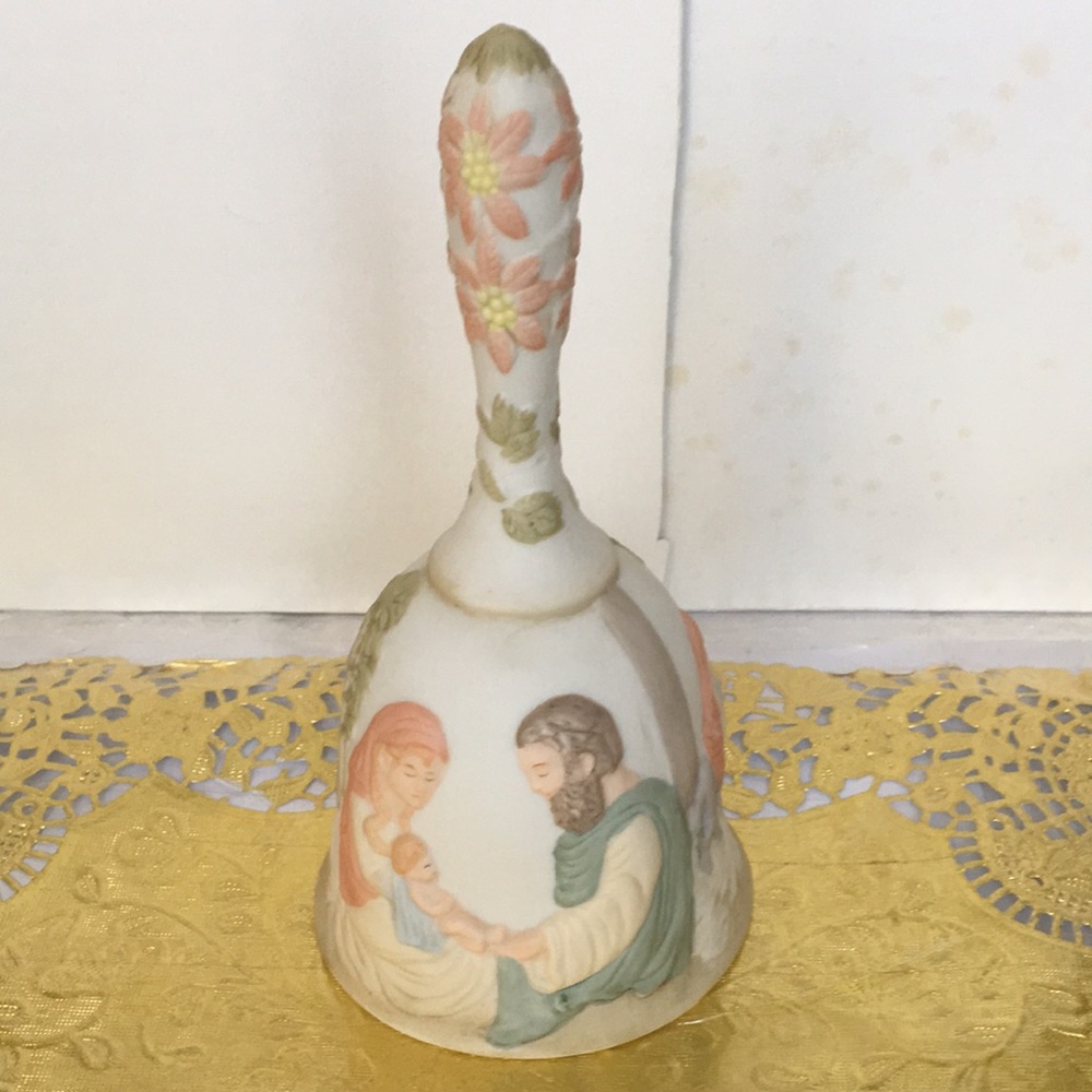 Vintage Lefton Exclusive 1982 Christopher Collection Nativity Bell